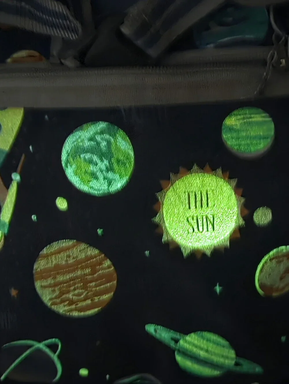 Potterbarn Kids XL Navy Solar System Glow In The Dark Backpack